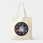 Cosmic Om Mandala Tragetasche (Rückseite)