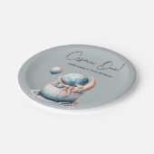 Cosmic One! Celestial 1st Boy Birthday Pappteller (Schrägansicht)