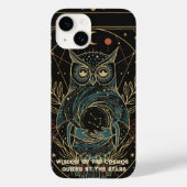 Cosmic Oracle Owl • Mystical Celestial Case-Mate iPhone Hülle (Rückseite)