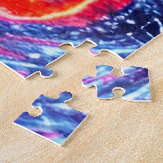 Cosmic Orange Red and Blue Black Holes Landschaft Puzzle (Seite)