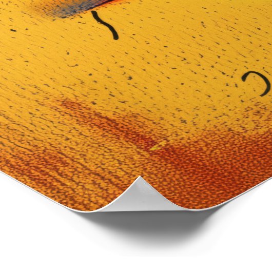 Cosmic Orbit Abstraction in Teal & Tangerine Poster (Ecke)