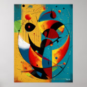 Cosmic Orbit Abstraction in Teal & Tangerine  Poster (Vorne)