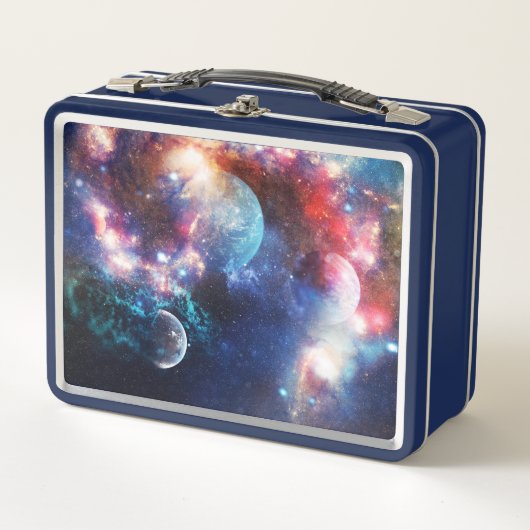 Cosmic Outer Space Galaxy Design Metal Lunch Box (Vorderseite)