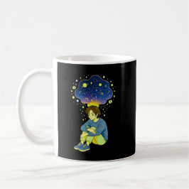 Cosmic Overthinking • Spiritual Mind Overflow Kaffeetasse