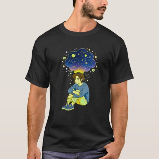 Cosmic Overthinking • Spiritual Mind Overflow T-Shirt (Vorderseite)