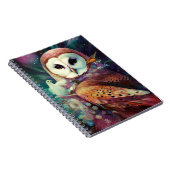 Cosmic Owl Fantasy Art Notizblock (Rechte Seite)