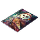 Cosmic Owl Fantasy Art Notizblock (Linke Seite)