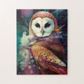 Cosmic Owl Fantasy Art Puzzle (Vertikal)