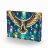 Cosmic Owl Nightscape - Ufos im Himmel Fotoblock (Rechts)
