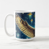 Cosmic Owl Nightscape - Ufos im Himmel Kaffeetasse (Links)