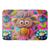 Cosmic Owl Trippy Hippie Psychedelic Original Badematte (Vorderseite)