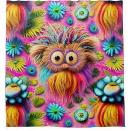 Cosmic Owl Trippy Hippie Psychedelic Original Duschvorhang