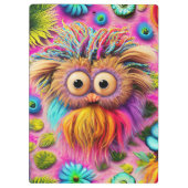 Cosmic Owl Trippy Hippie Psychedelic Original Klemmbrett (Rückseite)