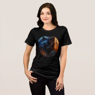 Cosmic Panther – Day and Night Fantasy Art Tri-Blend Shirt