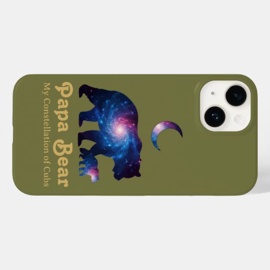 Cosmic Papa Bear & Cub Case-Mate iPhone Hülle (Rückseite (Horizontal))