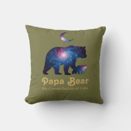 Cosmic Papa Bear & Cub Kissen