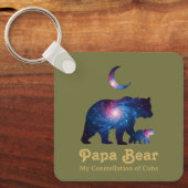 Cosmic Papa Bear & Cub Schlüsselanhänger (Vorderseite)