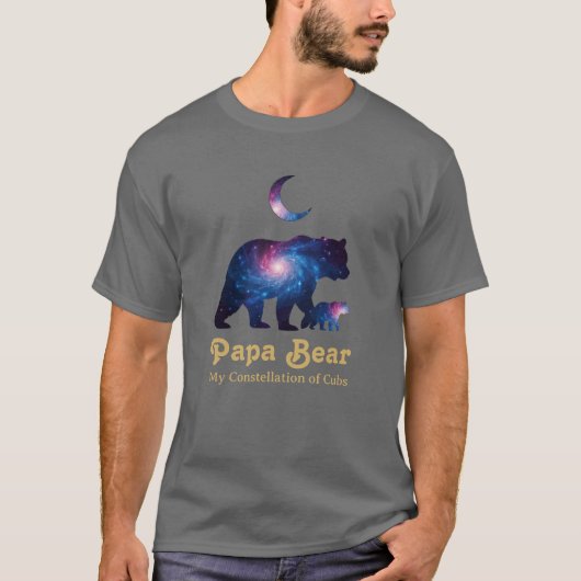 Cosmic Papa Bear & Cub T-Shirt (Vorderseite)