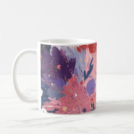 Cosmic Party Abstract Explosion Kaffeetasse (Links)