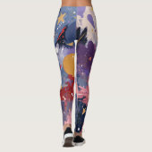 Cosmic Party Abstract Explosion Leggings (Rückseite)