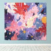 Cosmic Party Abstract Explosion Leinwanddruck (Insitu (Holzboden))