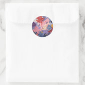 Cosmic Party Abstract Explosion Runder Aufkleber (Tasche)
