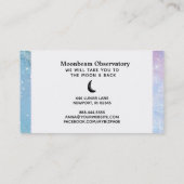*~* Cosmic Pastell Moon Lunar Surface Business Car Visitenkarte (Rückseite)