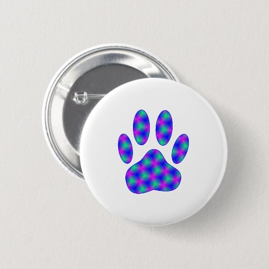 Cosmic Paw Print Button (Vorne & Hinten)