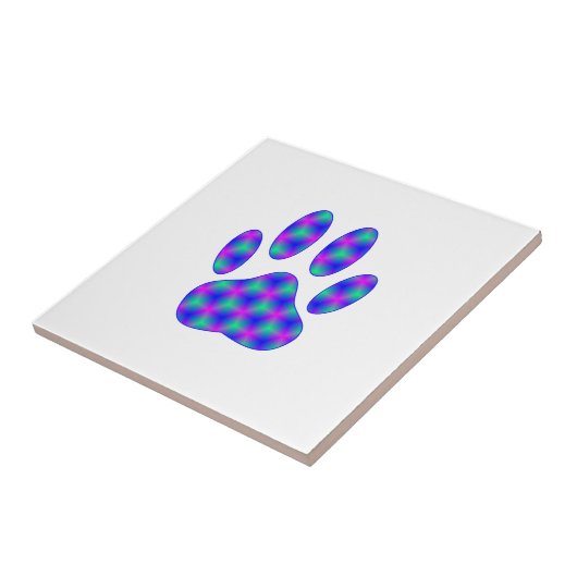 Cosmic Paw Print Fliese (Seite)