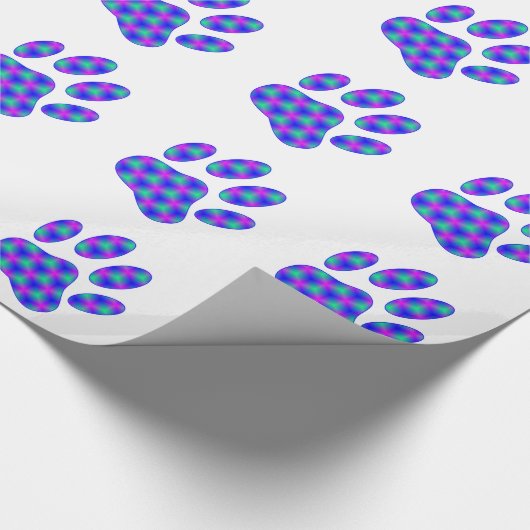 Cosmic Paw Print Geschenkpapier (Ecke)