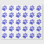 Cosmic Paw Print Geschenkpapier (Flach)