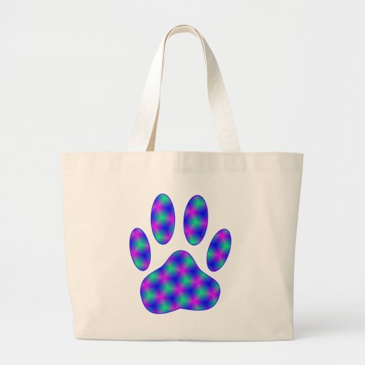 Cosmic Paw Print Jumbo Stoffbeutel (Vorne)