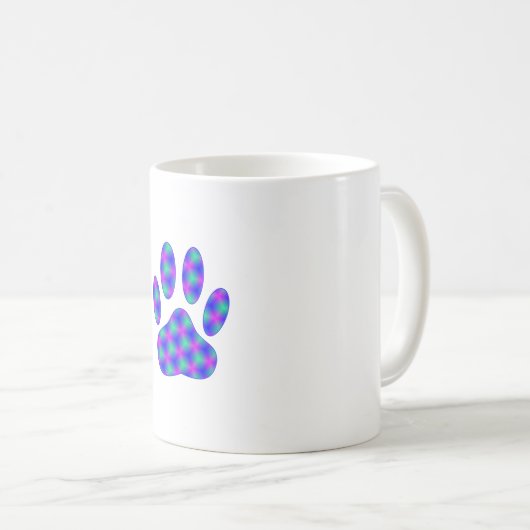 Cosmic Paw Print Kaffeetasse (VorderseiteRechts)