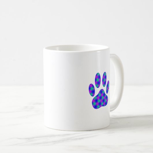 Cosmic Paw Print Kaffeetasse (VorderseiteRechts)