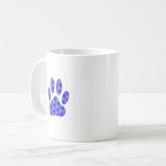Cosmic Paw Print Kaffeetasse (Vorderseite Links)