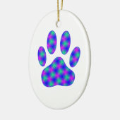 Cosmic Paw Print Keramik Ornament (Links)