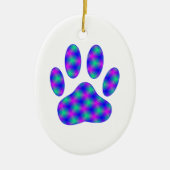 Cosmic Paw Print Keramik Ornament (Vorne)
