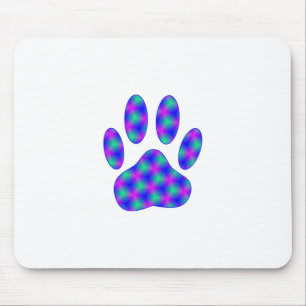 Cosmic Paw Print Mousepad