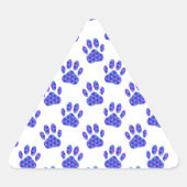 Cosmic Paw Print Pattern Dreieckiger Aufkleber (Vorderseite)