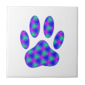 Cosmic Paw Print Pattern Fliese (Vorderseite)