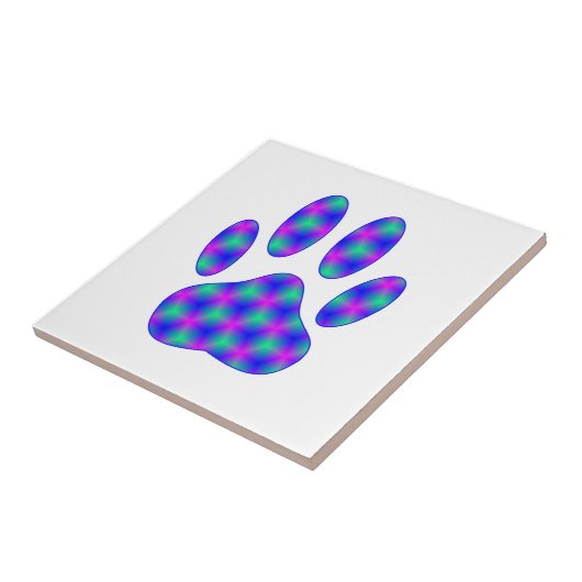 Cosmic Paw Print Pattern Fliese (Seite)