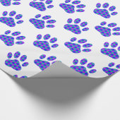 Cosmic Paw Print Pattern Geschenkpapier (Ecke)