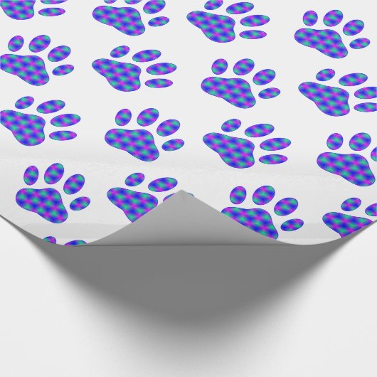 Cosmic Paw Print Pattern Geschenkpapier (Ecke)