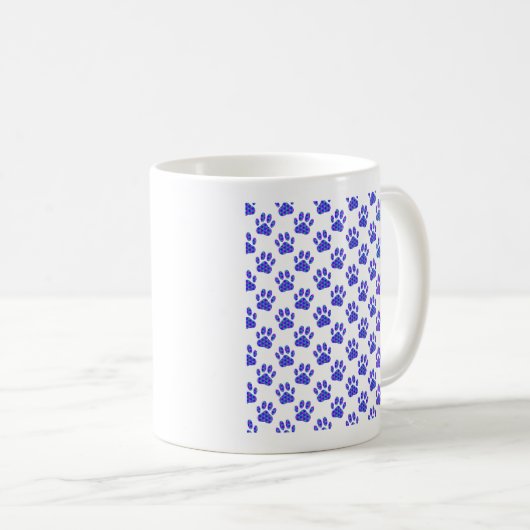 Cosmic Paw Print Pattern Kaffeetasse (VorderseiteRechts)