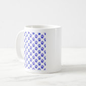 Cosmic Paw Print Pattern Kaffeetasse (Vorderseite Links)