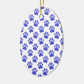 Cosmic Paw Print Pattern Keramik Ornament (Links)