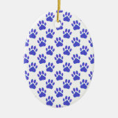 Cosmic Paw Print Pattern Keramik Ornament (Vorne)