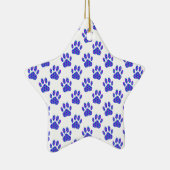 Cosmic Paw Print Pattern Keramik Ornament (Rechts)