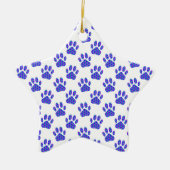 Cosmic Paw Print Pattern Keramik Ornament (Vorne)