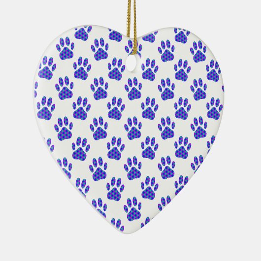 Cosmic Paw Print Pattern Keramikornament (Rechts)